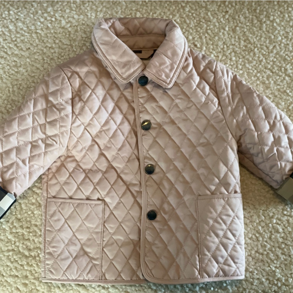 Burberry Pink Quilted Jacket - 12mo/ Toddler